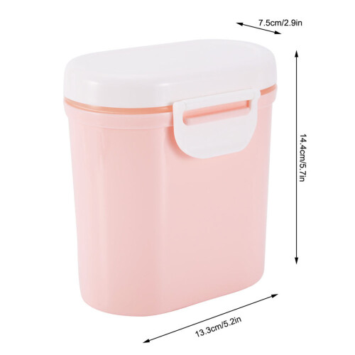 Auslaufsichere Milchpulver-Box, Pink, groß 1