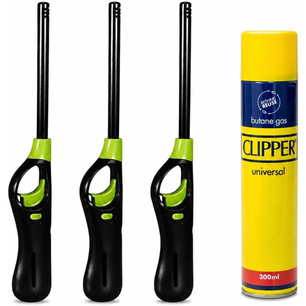 Jayogla 4Pcs Clipper Gas 300Ml With Bbq Lighter Set