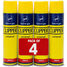 4PCS Genuine Clipper Gas 300ml Refill Pack
