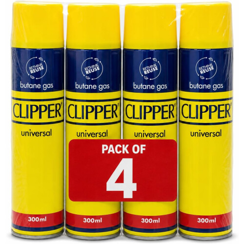 4PCS Genuine Clipper Gas 300ml Refill Pack