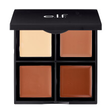 e.l.f. Cream Contour Palette, 4 Shades, Easy to Apply, Blendable, Buildable, Highlights, Contours, Sculpts, Sharpens, Bronzes, Compact, 0.43 Oz