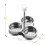 Stainless Steel Egg Poacher with 3 Cups and Rack 3