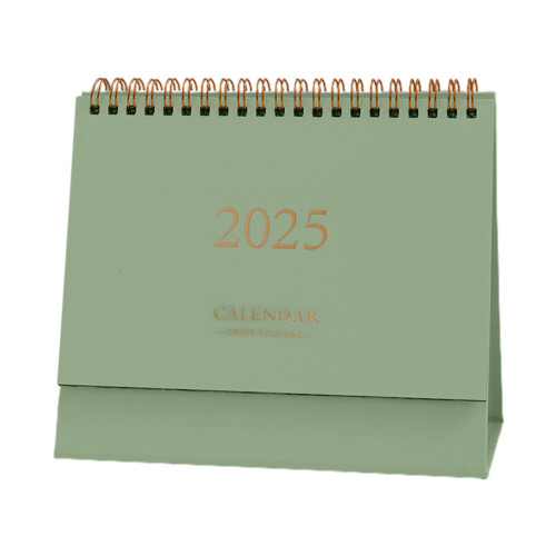 Standing Flip Desk Calendar Green 2025