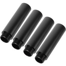 4 stuks microfoonstatiefverlengbuizen, verstelbaar, van aluminiumlegering, zwart, eenvoudig te installeren
