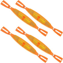 Lot de 4 réflecteurs orange en plastique pour roues de vélo, bandes réfléchissantes pour rayons avec vis, longueur étendue