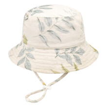 Baby Cotton Fisherman Hat Soft Breathable Wide Brimmed-leave XS