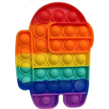 AMONG US -POP-LELU LAPSILLE - AISTISEN STRESSIÄ VÄHENTÄVÄ LELU - TYÖNNÄ KUPLA-POPPARI - FIDGET POPPER