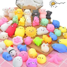 25 kpl söpöjä eläinmochi-puristusleluja, TPR-leluja, Kawaii-squishy-eläinleluja, Squishy Squishys -eläimiä stressinestoleluina