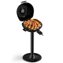 COSTWAY 1600 W sähkögrilli irrotettavalla tarttumattomalla lämmitysritilällä, säädettävä lämpötila grillaukseen, juhliin, retkeily