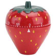 Strawberry-shaped digital kitchen timer red