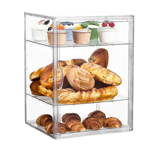 Gebäckvitrine, verstellbare, transparente Brotdose, 1 Stück 2