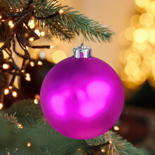 1Pc Christmas Balls Ornaments Shatterproof Ball Ornaments Christmas Hanging Decor for Xmas Tree Holiday Decoration UV Resistant Plastic