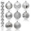 Silver Christmas Ball Ornaments 70mm Glitter Plastic 8 PCS 1