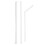 White Flexible Plastic Straws 8.26 inch 100-Pack 5