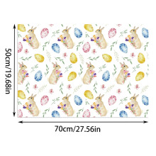 Papier cadeau de Pâques motif lapin et œufs 19 x 27 pouces 9