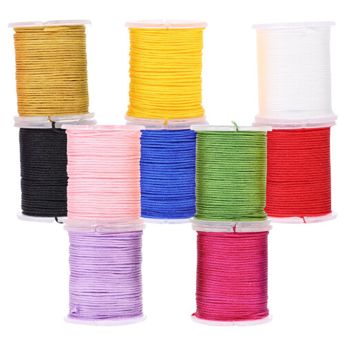 Nylonperlesnor 0,8 mm x 10 m – 10 farger