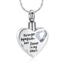 Heart Cremation Jewelry Urn Necklace with Birthstones for