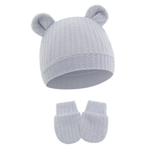 Infant Hat and Mittens Set Cotton Elastic Unisex 1 Set