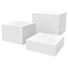 Acrylic Food Display Riser White 3 pcs