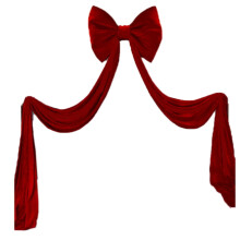 Red plush bow tie decoration for wedding and party backdrops
