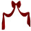 Red plush bow tie decoration for wedding and party backdrops 1