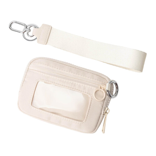 Women's Mini Waterproof Zip Wristlet Wallet with Keychain