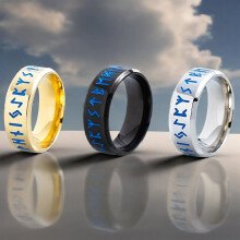 Nordischer Wikinger-Titanring für Damen und Herren