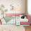 (4ft6 Double, Pink) Double Bed Frame With LED+USB 3