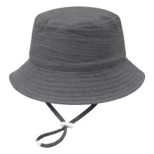 Baby Cotton Fisherman Hat Soft Breathable Wide-Dark Grey S