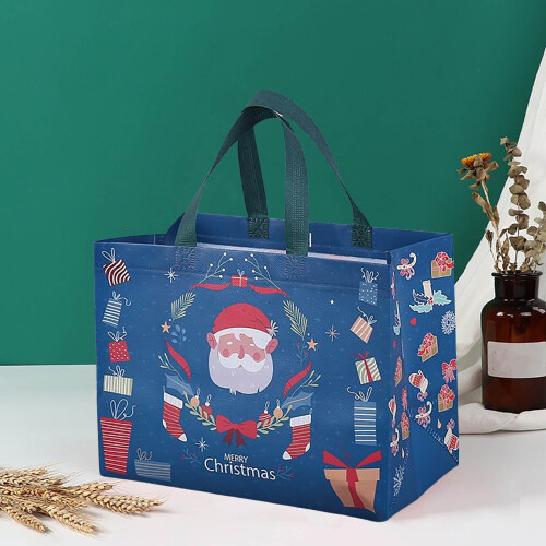 Sacolas de presente de Natal em tecido não tecido, 32 x 17 x 25 cm (12,6 x 6,7 x 9,8 polegadas) 1