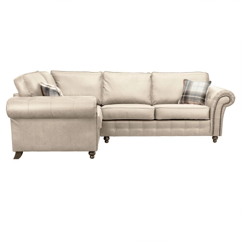 Furniture 786 Oakland Suede Leather 1c2 Corner Sofa Marble 1