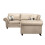 Furniture 786 Oakland Suede Leather 1c2 Corner Sofa Marble 3