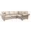 Furniture 786 Oakland Suede Leather 2c1 Corner Sofa Marble 1