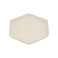 Reusable Hexagonal Plastic Plates (6.69"x6.69"), Dishwasher & Microwave Safe, Non-Breakable, Stackable — Ideal for Kitchen, Camping, Outdoor Use