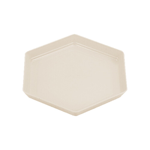 Reusable Hexagonal Plastic Plates (6.69"x6.69"), Dishwasher & Microwave Safe, Non-Breakable, Stackable — Ideal for Kitchen, Camping, Outdoor Use