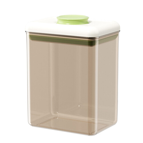 Airtight Push-Button Food Storage Containers – Stackable Plastic Jars for Dry Goods, Spices & Pantry Organization
