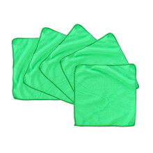 5pcs Premium Ultra Fine Microfiber Towel Cleaning Cloth for Kitchen Dirt Cleaning (Dark Green)