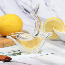 2Pcs Acrylic Manual Lemon Juicer, Portable Transparent Bird-Shaped Squeezer for Orange, Lemon, Lime, Pomegranate – Compatible with Citrus