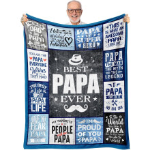 Papa Throw Blanket for Grandpa 50x60 inches