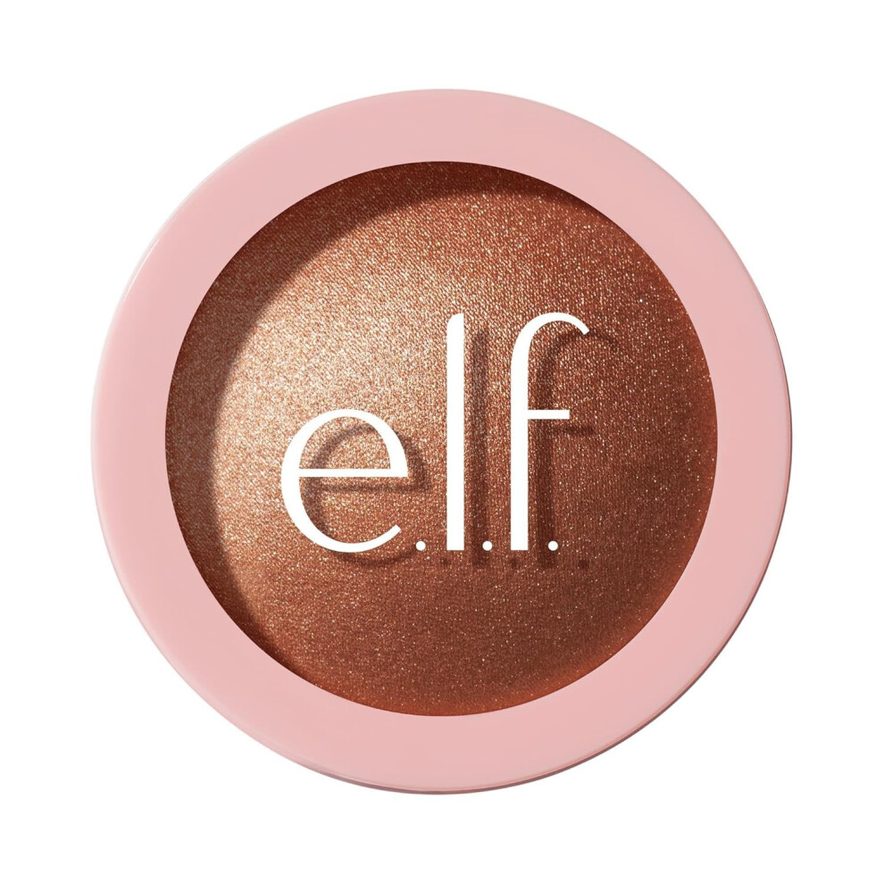 E.l.f. Halo Glow Silky Powder Highlighter, Long-Lasting Luminous Face Finish, Cake-Resistant With Micro-Shimmer, Vegan & Cruelty-Free, Coppertunist