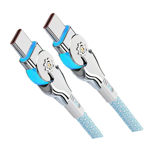 Rotatable Double Ended Type C To Type C Cable 66W Fast-1m