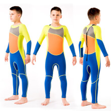 Boy's Wetsuit Long Sleeves Back Zipper Design