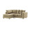 Furniture 786 Plush Velvet 4 Seater Left Hand Corner Sofa Beige 1