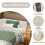 (Double, White)  Bed Frame 135x190cm with LED+USB 5