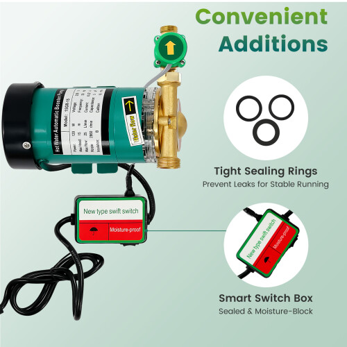 25L Hot Water Booster Pump 120W Recirculating Pump 2