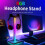 Support pour casque RGB avec éclairage tactile, éclairage d'ambiance coloré pour bureau 7