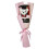 Graduation Bear Plush with Artificial Flowers Pink 1