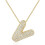 Bubble Letter Necklace Gold Plated Initial Pendant 1