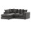 Furniture 786 Plush Velvet 4 Seater Left Hand Corner Sofa Grey 1