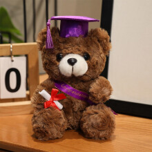 Graduation Cap Doll and Bear Plush 7.1 inch